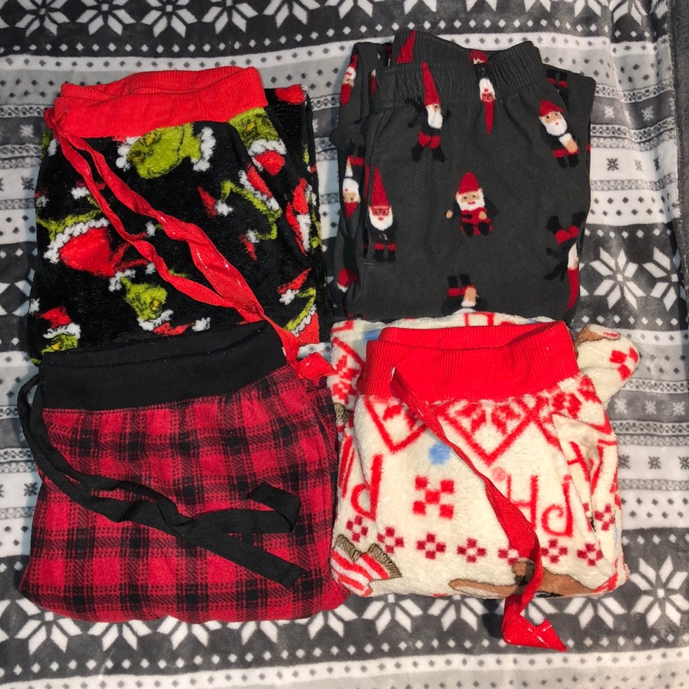 Bundle of girls Christmas Pj bottoms